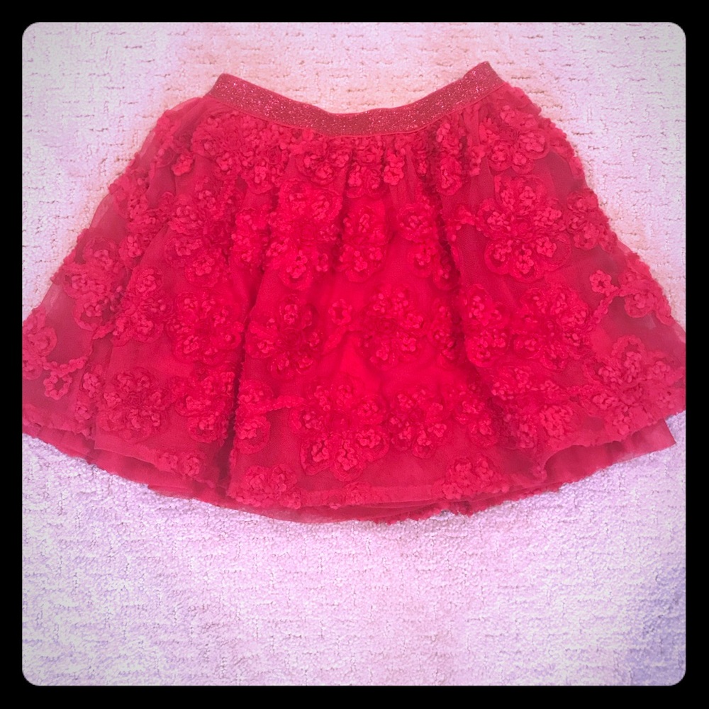 Red Lace Skirt